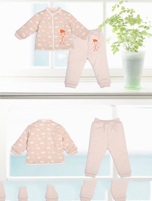 星語伊嬰幼棉衣套裝寶寶彩棉棉服