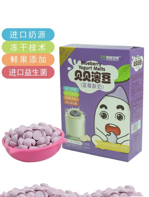歐瑞園酸奶貝貝益生菌溶豆藍莓味