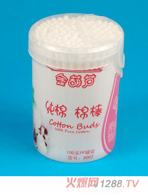 金葫蘆100支小開口紙紙棒棉簽普通款