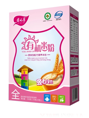 愛之藍復合益生元配方有機米粉盒裝