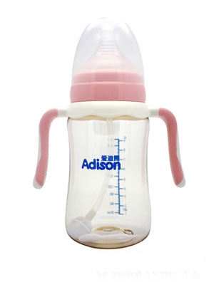愛迪熊260ml寬口有耳自動PPSU仿生奶瓶