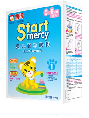 啟澤標準裝嬰幼兒配方奶粉普盒1段(盒)