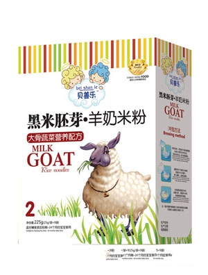 貝善樂黑米胚芽大骨蔬菜羊奶米粉盒裝