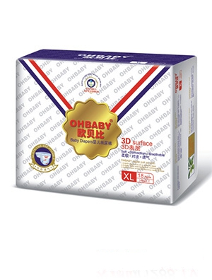 歐貝比3D表層紙尿褲XL18片