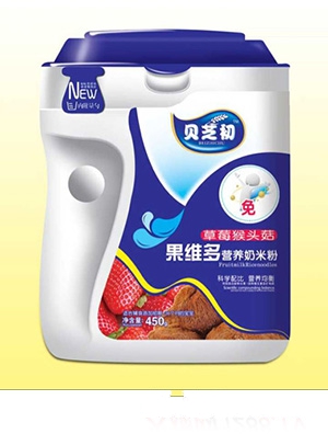 貝芝初草莓猴頭菇-果維多營養奶米粉