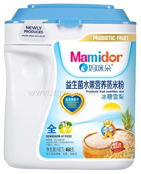 媽咪朵冰糖雪梨益生菌水果營養蒸米粉