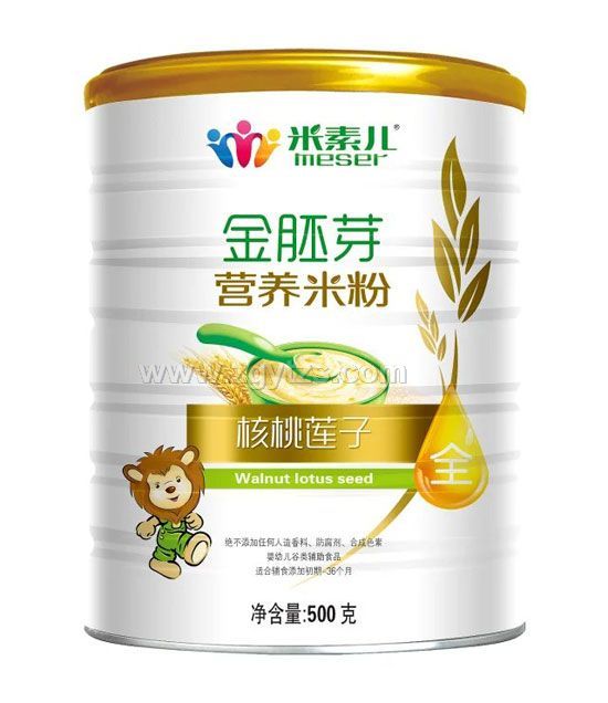 米素兒核桃蓮子金胚芽營養米粉聽裝