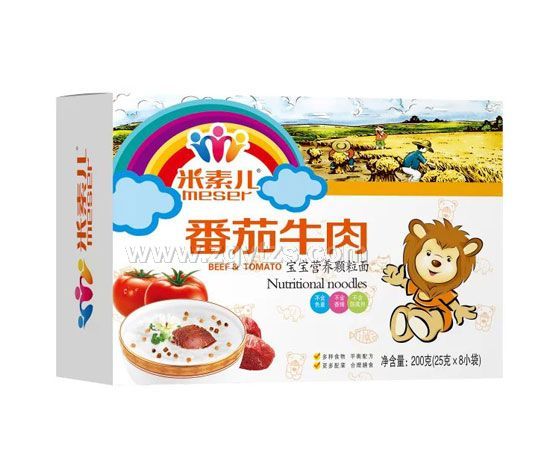 米素兒番茄牛肉寶寶營養顆粒面