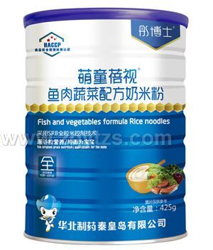 彤博士萌童蓓視魚肉蔬菜配方奶米粉罐裝