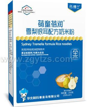 彤博士萌童蓓潤雪梨銀耳配方奶米粉盒裝