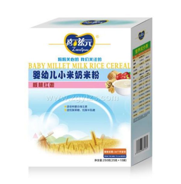 真滋元小米奶米粉核桃紅棗-盒裝