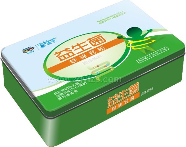 鑫強生-益生菌鐵鋅鈣粉-鐵盒