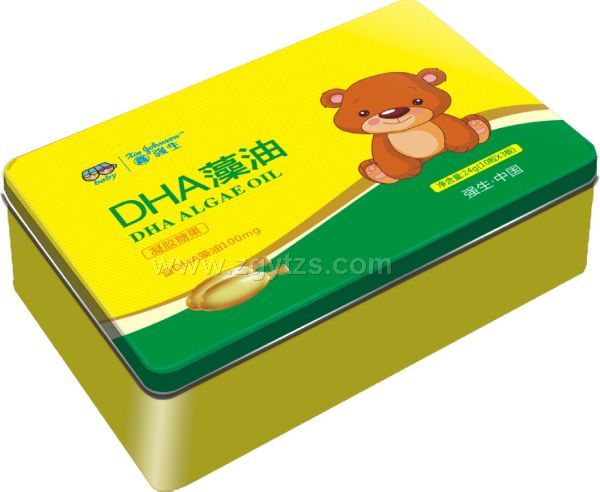 鑫強生-DHA藻油凝膠糖果-鐵盒