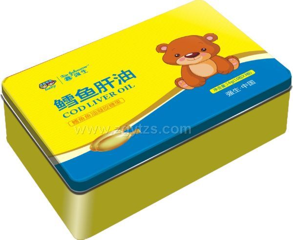鑫強生-鱈魚肝油凝膠糖果-鐵盒