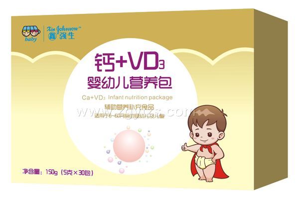 鑫強生-鈣+VD3嬰幼兒營養包 盒裝