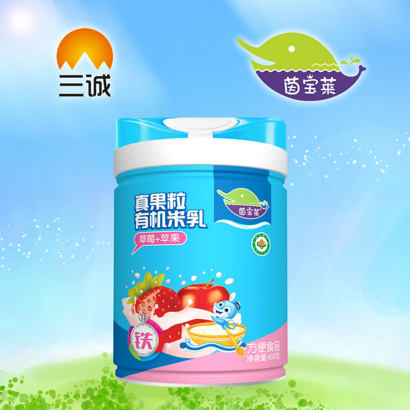 茵寶萊真果粒有機米乳草莓蘋果