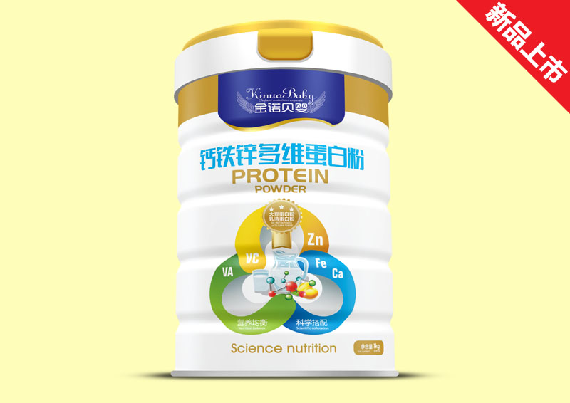 金諾貝嬰新蛋白粉圓聽-鈣鐵鋅多維