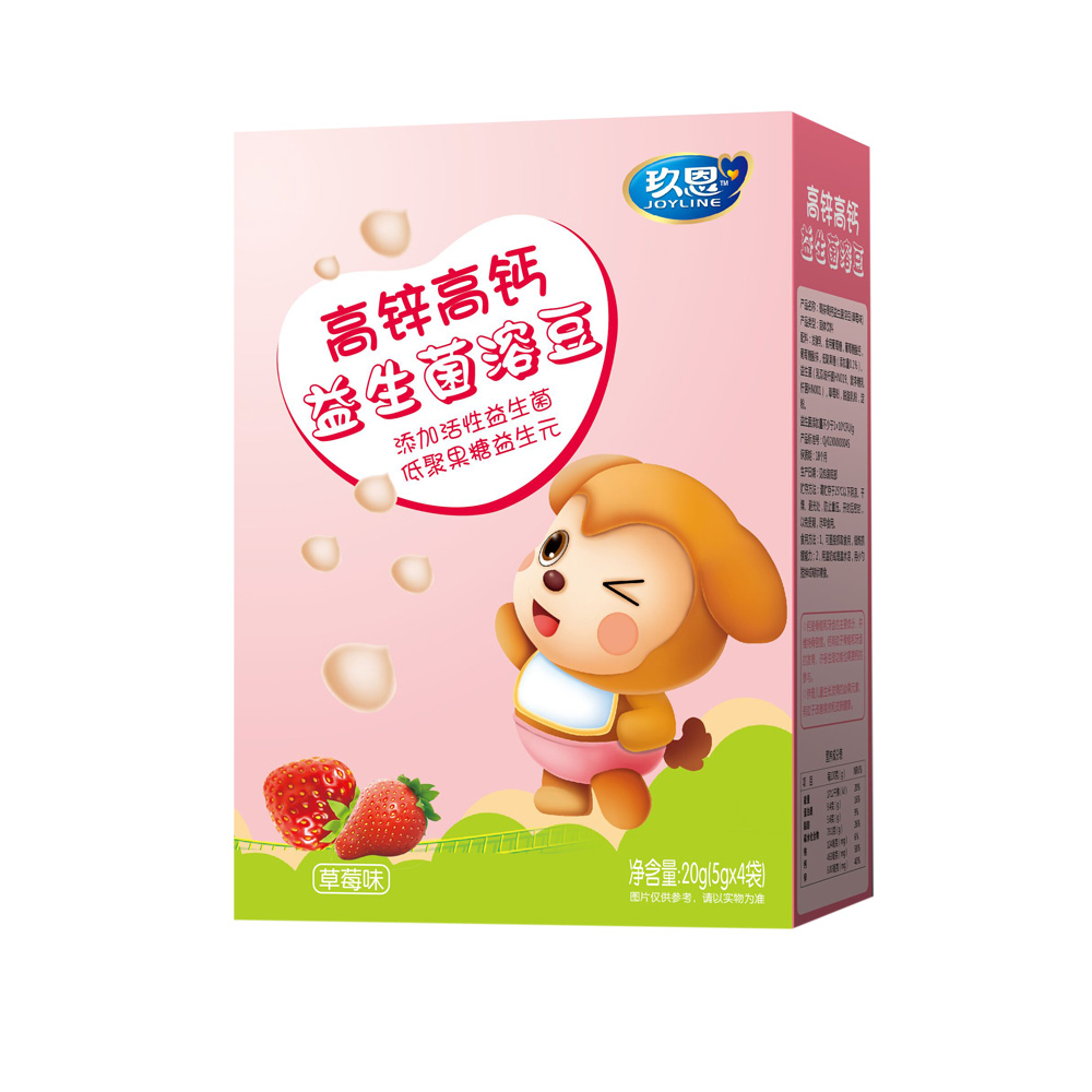 玖恩高鋅高鈣益生菌溶豆草莓味