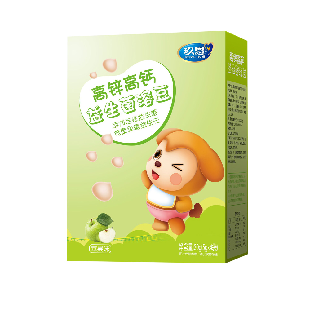 玖恩高鋅高鈣益生菌溶豆蘋果味