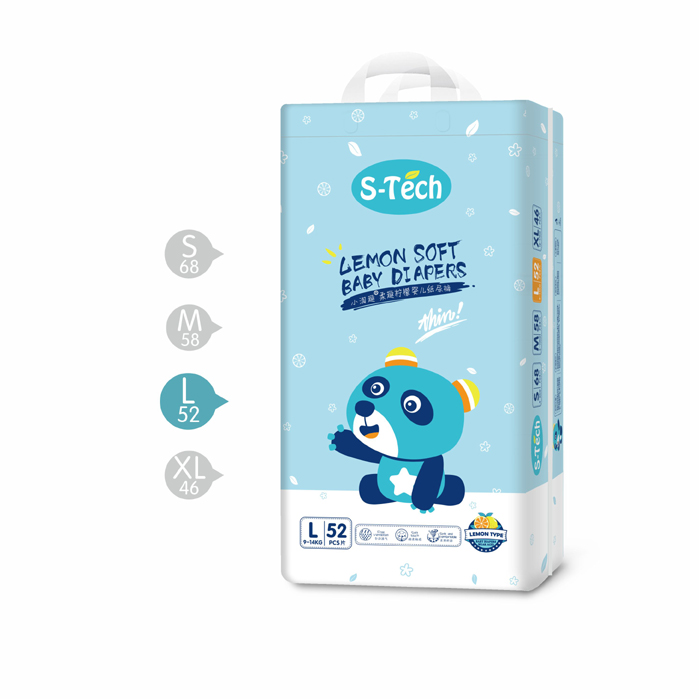 小淘趣柔順檸檬嬰兒紙尿褲L