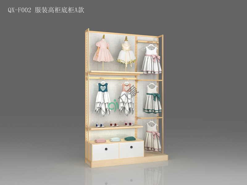 九愛道具清新風系列QX-F002 服裝高柜底柜A款