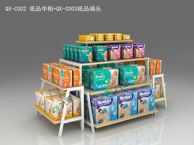 九愛道具清新風系列QX-C002 紙品中柜+QX-C003紙品端頭