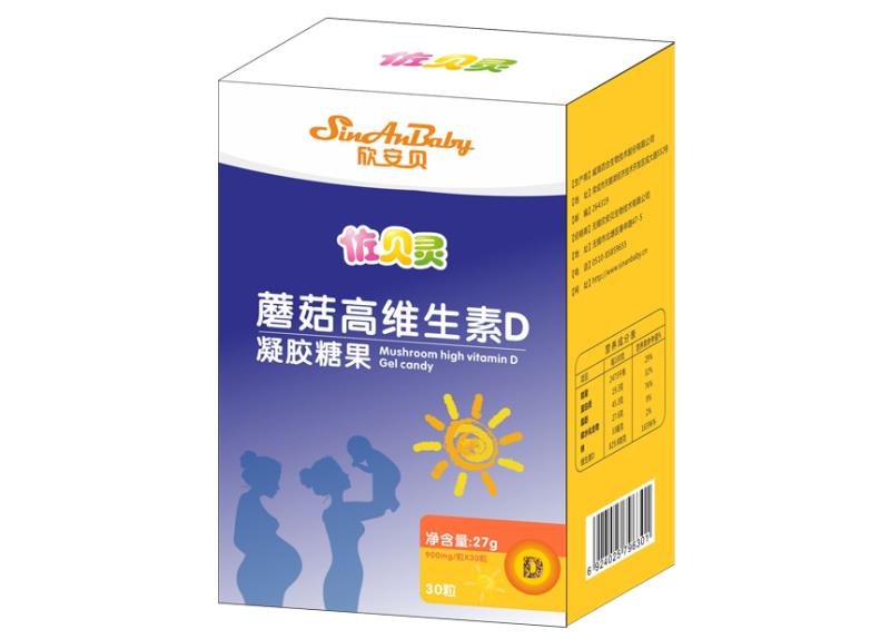 佐貝靈蘑菇維生素D凝膠糖果