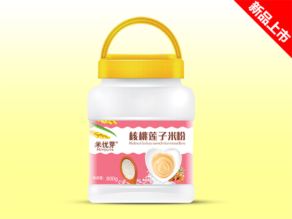 透明桶核桃蓮子米粉