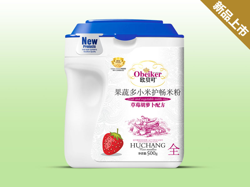 歐貝可果蔬多小米護暢米粉草莓胡蘿卜配方聽裝