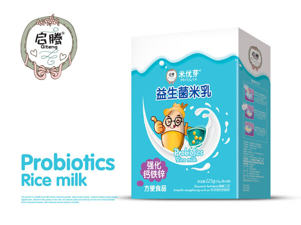 啟騰強化鈣鐵鋅益生菌米乳盒裝