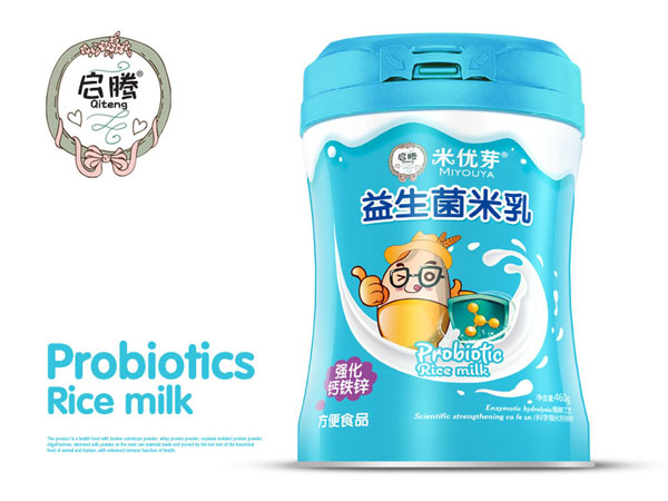 啟騰強化鈣鐵鋅益生菌米乳聽裝