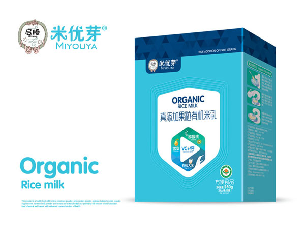 啟騰真添加果粒有機米乳VC鈣盒裝