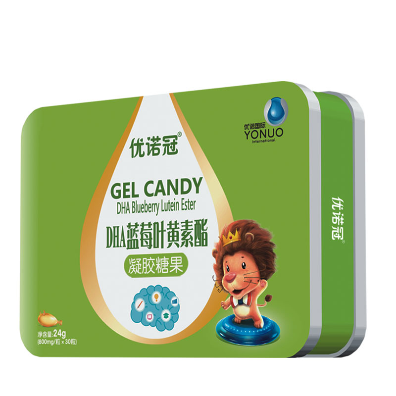 優諾冠DHA藍莓葉黃素脂凝膠糖果