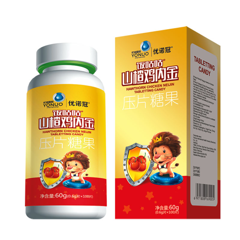 優諾冠山楂雞內金壓片糖果