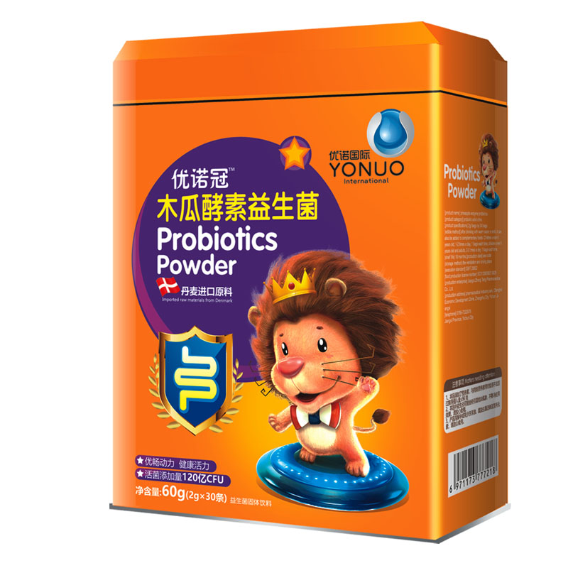 優諾冠木瓜酵素益生菌鐵盒