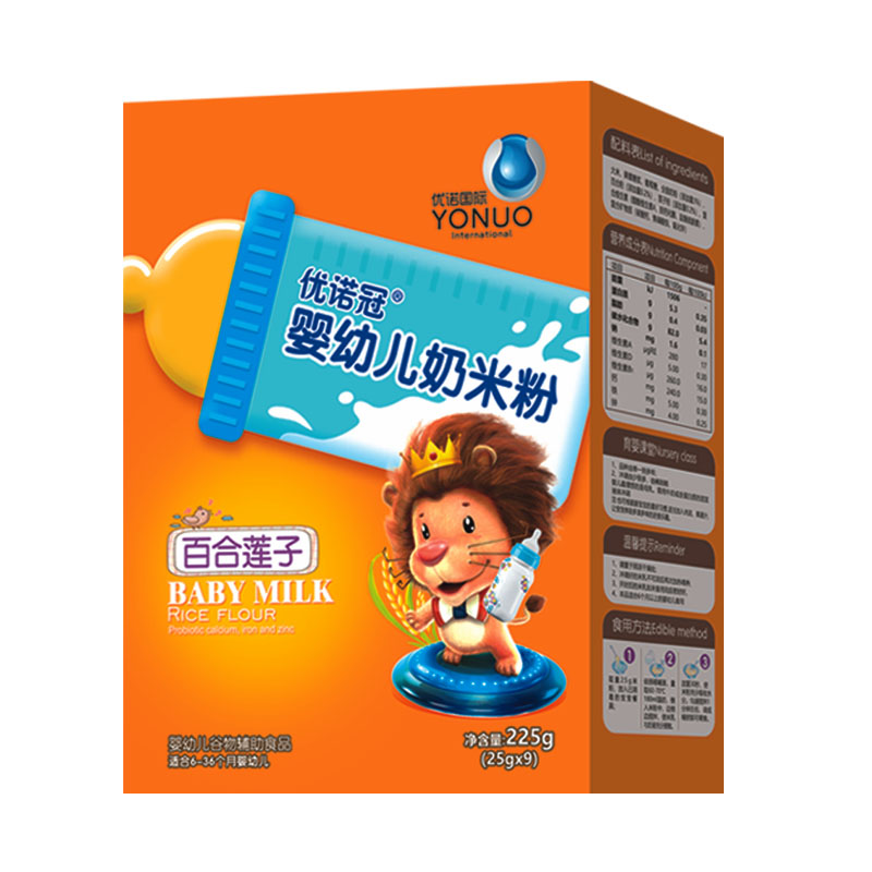 優諾冠百合蓮子嬰幼兒奶米粉盒裝