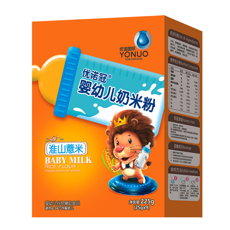優諾冠淮山薏米嬰幼兒奶米粉盒裝