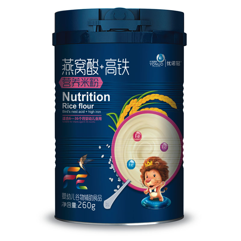 優諾冠燕窩酸高鐵營養米粉