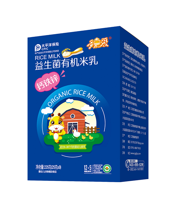 多嘉愛-益生菌有機米乳盒裝(鈣鐵鋅)