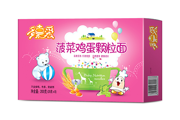 多嘉愛菠菜加蛋顆粒面