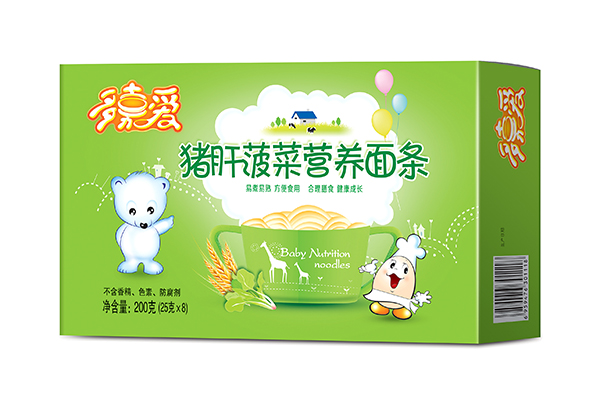 多嘉愛豬肝菠菜營養面條