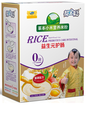 幫寶聰益生元護腸草本小米營養米粉0段