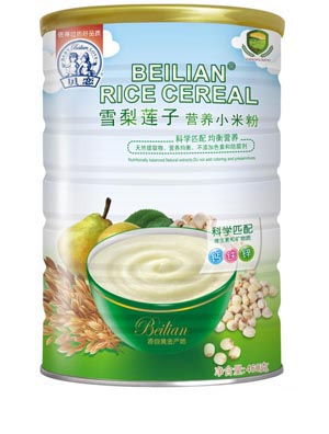 貝戀雪梨蓮子營養小米粉聽裝