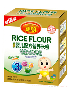 惠頓益生元鐵鋅鈣嬰兒米粉