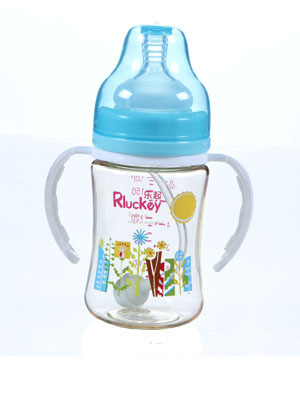 樂起180mlPPSU防滑奶瓶藍色