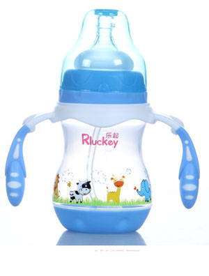 樂起180ml寬口徑PP奶瓶藍色