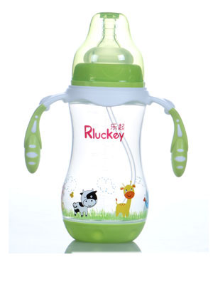 樂起300ml寬口徑PP奶瓶綠