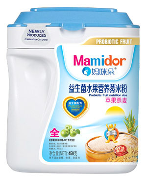 媽咪朵蘋果燕麥益生菌水果營養蒸米粉