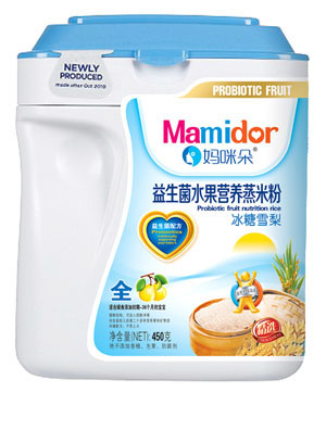 媽咪朵冰糖雪梨益生菌水果營養蒸米粉