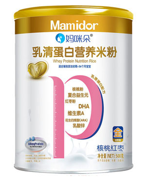 媽咪朵核桃紅棗乳清蛋白營養米粉罐裝